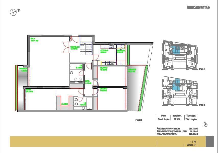 5 bedroom duplex with a swimming pool in gated community