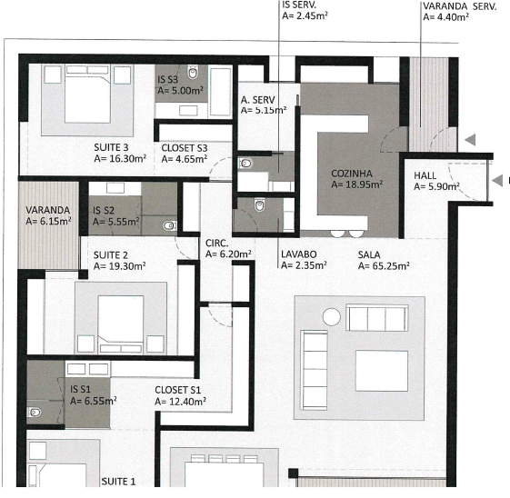 Appartement T3 avec parking