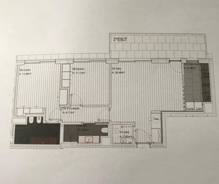 Apartamento T2 com estacionamento, Amoreiras, Lisboa - Imagem 68