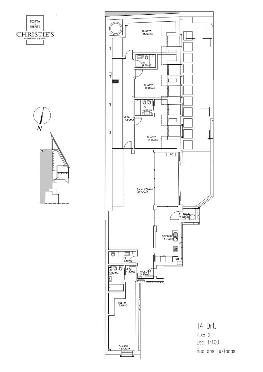 Apartamento T4 com estacionamento, Alcântara, Lisboa - Imagem 50