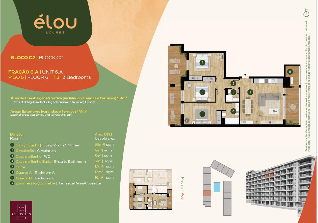 Apartamento T3 com piscina, Lisboa - Imagem 2