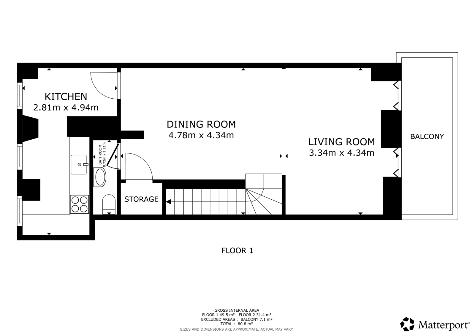 Duplex T2 com varanda, Campolide, Lisboa - Imagem 30