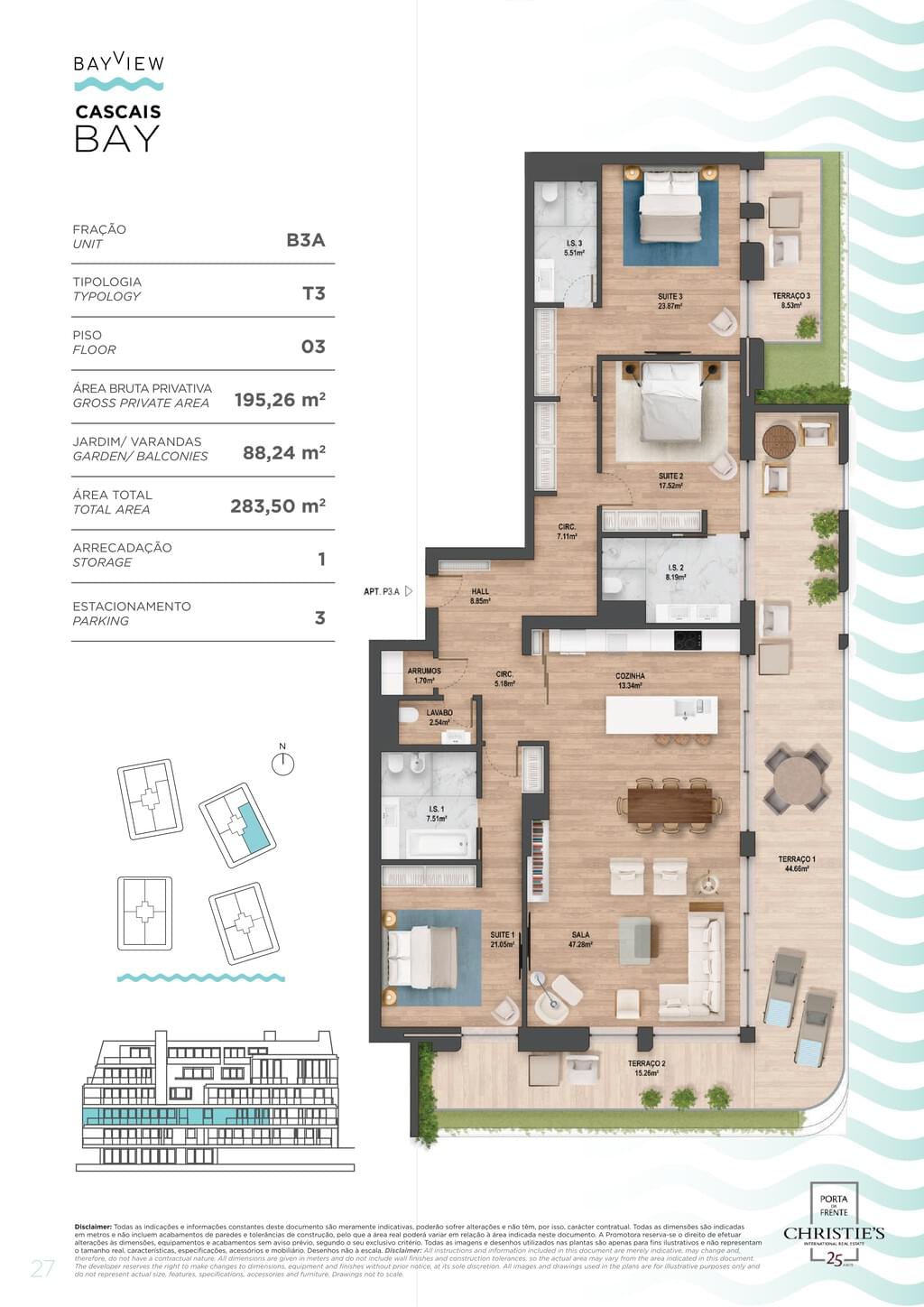 3 Bedroom Apartment with swimming pool, Centro Cascais, Cascais 2883342763