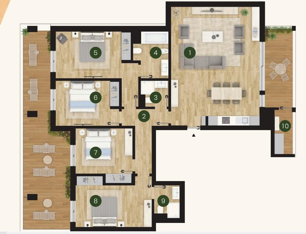 4 Bedroom Apartment with garden, Loures 539056119