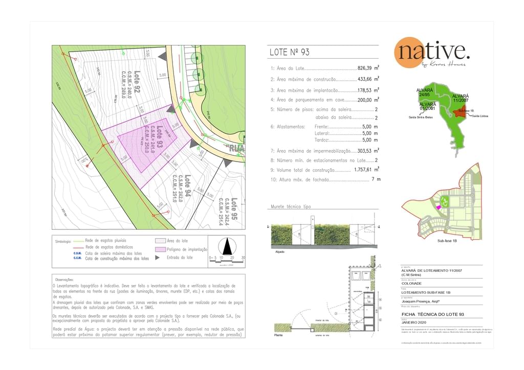 Plot 826 m2, Belas Clube de Campo, Lisboa 1923896674